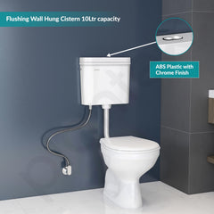 Plantex Flush Tank for Toilet with 10 Ltr Water Capacity/Dual Flushing Cistern for Bathroom/Polypropylene Toilet Flush Tank - Pack of 1 (Classic, White)-5