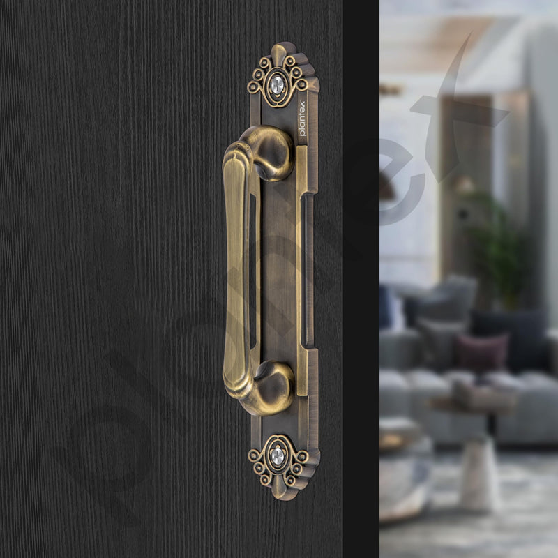 Plantex Heavy Duty 8 Inch Main Door Handle/Pull Push Handle for Home & Hotel/3 Years Warranty Pack of 1 (294,Brass Antique Finish)-6