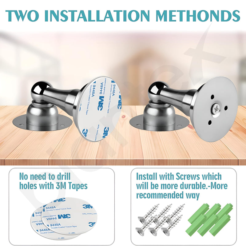Plantex Drill Free Door Stopper/4 inch self Adhesive Door Magnet for Home/Door Holder for Main Door/Door Magnet Stopper for Office/Hotel/Home/Door Stops - Pack of 3 (matt)-6