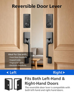 Philips Front Door Handle No Lock, Entry Handleset Exterior with Interior Handed Lever