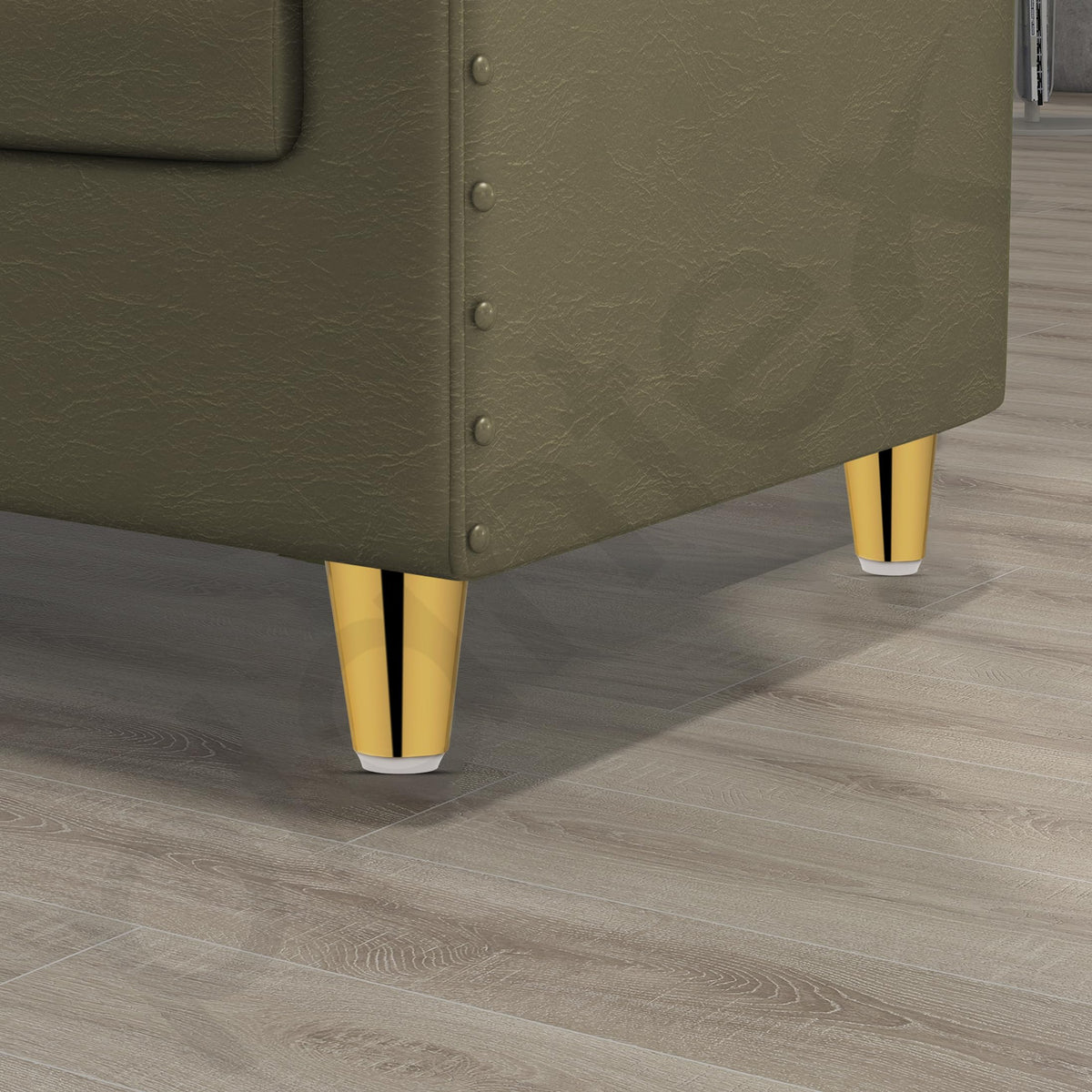 Plantex Heavy Duty Round 3 inch Spare Sofa Legs for Bed Furniture/Sofa Legs for Furniture Fitting/Table Legs/Sofa Leg Set of 2 pcs (Gold)
