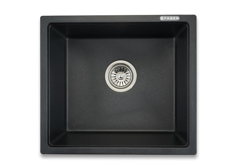 Faber Verona Ingranite18"X16"Single Bowl Sink|Includes Plumbing Waste Kit|25 Years Warranty|Silent,Scratch,Dent & Heat R