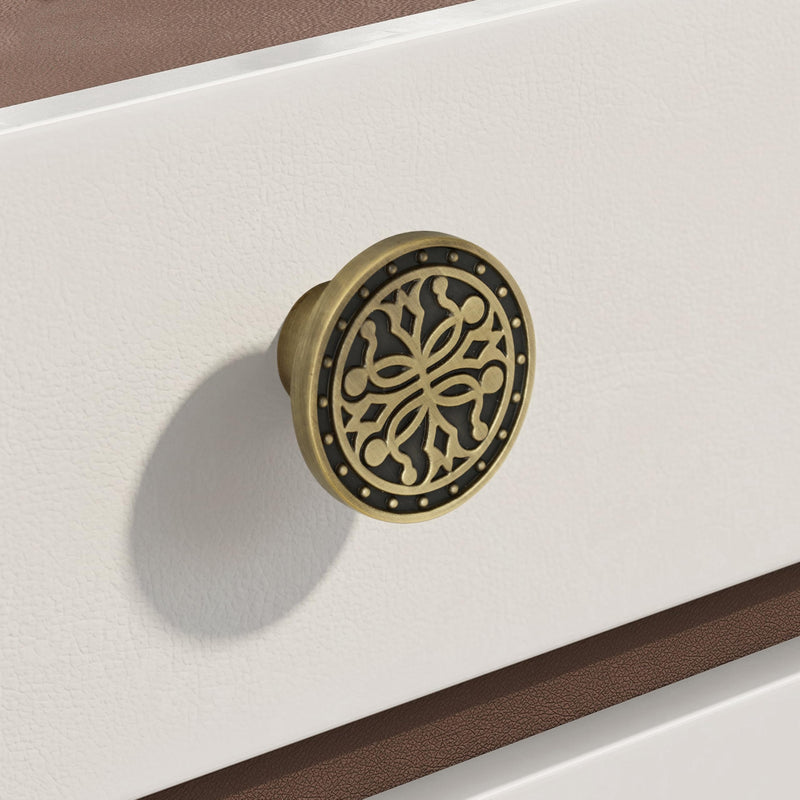 Plantex Knobs for Drawer/Round Drawer Knobs/Knobs for Cabinets/Pull-Push Knobs for Kitchen/Bedroom Drawer - Pack of 1 (DTK-301, Brass Antique)-3