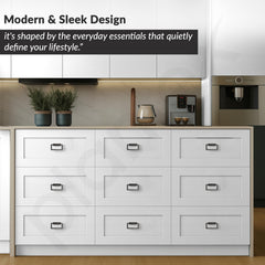 Plantex Rajwadi Drawer Kadi/Drawer Handle/Kadi for Drawers/Pull-Push Kadi for Home/Office Cabinet - Pack of 4 (Satin Black)-3
