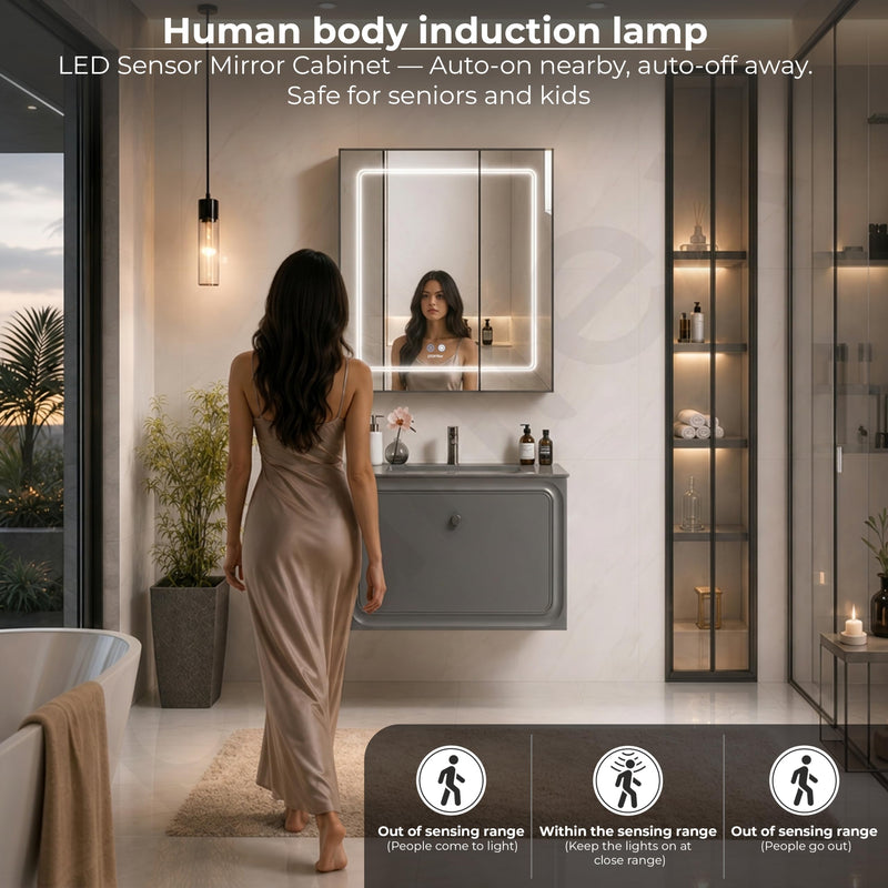 Plantex Wall Mount Vanity Cabinet with Washbasin and Mirror/Rectangular Basin with Cabinet for Bathroom - (Cryston-800, Grey)-4