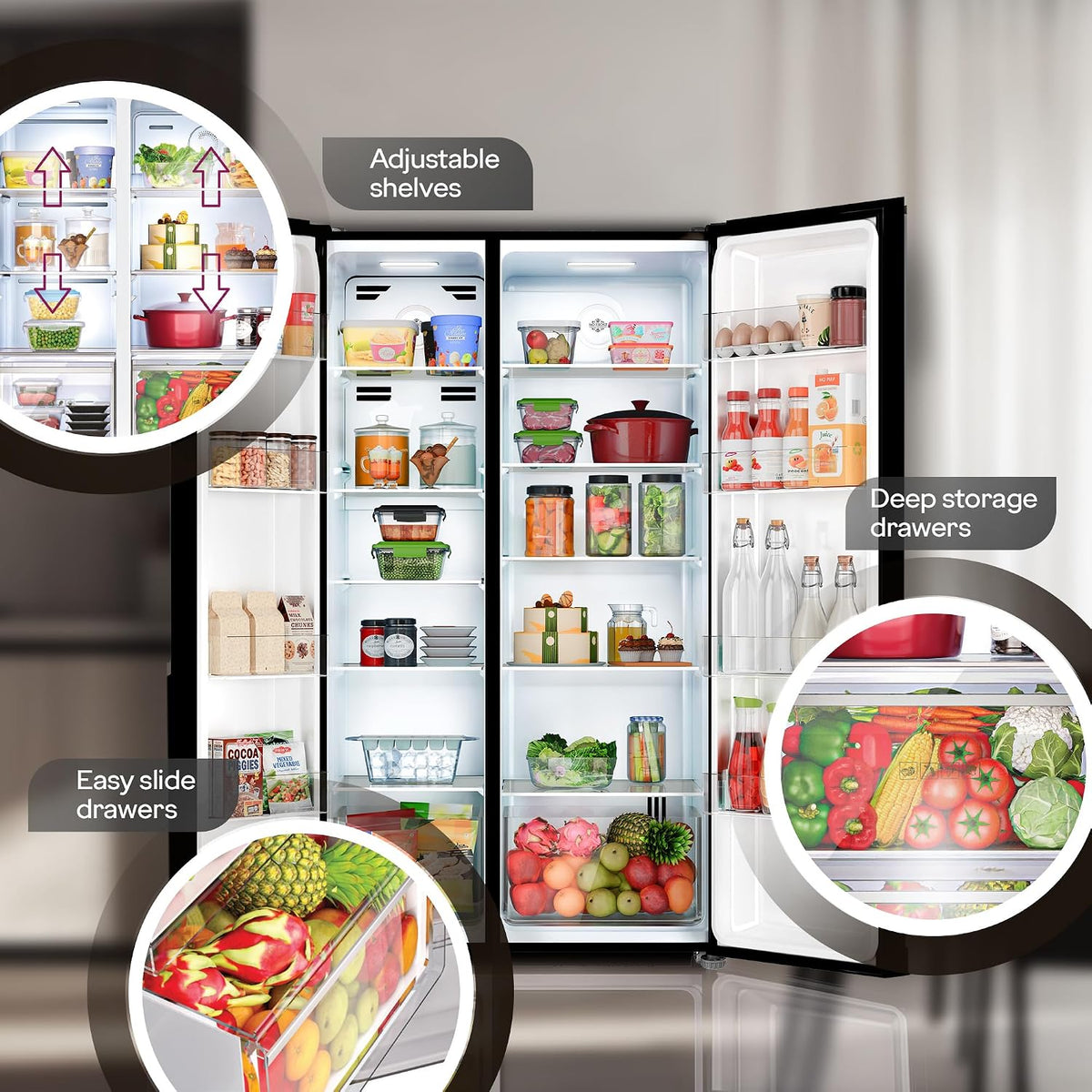 Godrej 540 L 3 Star 5 Years Comprehensive Warranty 4 Intelligent Modes (52141501SD03653)-5