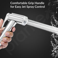 Plantex Jet Spray for Toilet/ABS Health Faucet with 1 Meter Shower Hose Pipe and Wall Hook/Health Faucet Set for Bathroom/Hand Gun for Toilet - (Jecquar, Chrome)-5