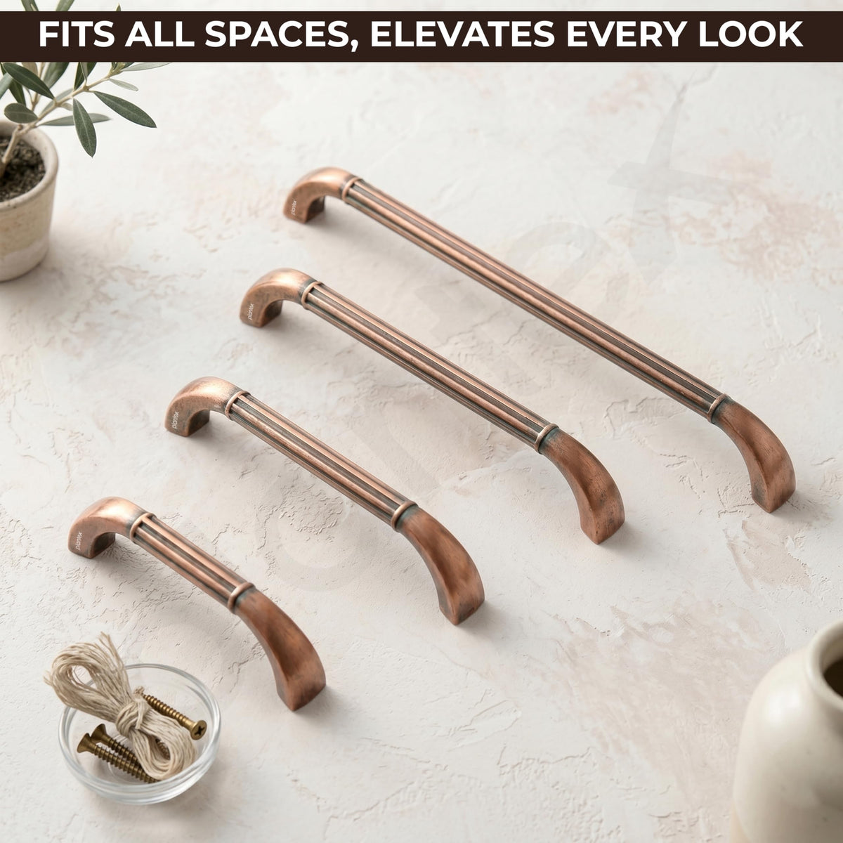 Plantex Cabinet Handle/96mm Handle for Drawer/Wardrobe/Kitchen Handle/Pull-Push Handle for Home/Office - Pack of 1 (Brass Antique Copper)-6