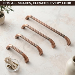 Plantex Cabinet Handle/96mm Handle for Drawer/Wardrobe/Kitchen Handle/Pull-Push Handle for Home/Office - Pack of 1 (Brass Antique Copper)-6