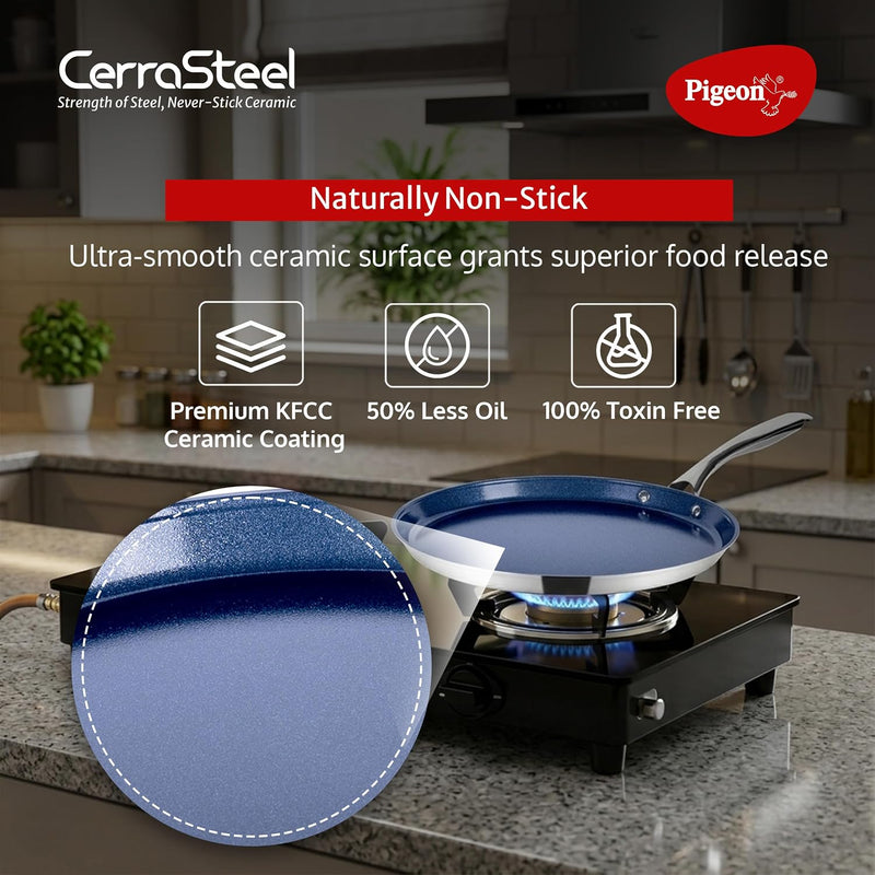 Pigeon Cerrasteel Ceramic Coated Non-Stick Flat Tawa