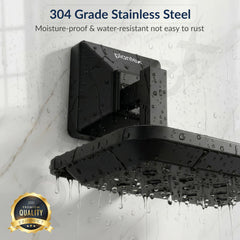 Plantex 304 Grade Stainless Steel Soap Holder for Bathroom/Soap Dish/Soap Stand/Bathroom Accessories - Squaro (Black)-3
