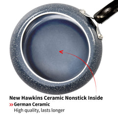 Hawkins 3 Litre Ceramic Nonstick Pressure Cooker, Induction Inner Lid Cooker, Blue (ICC30)
