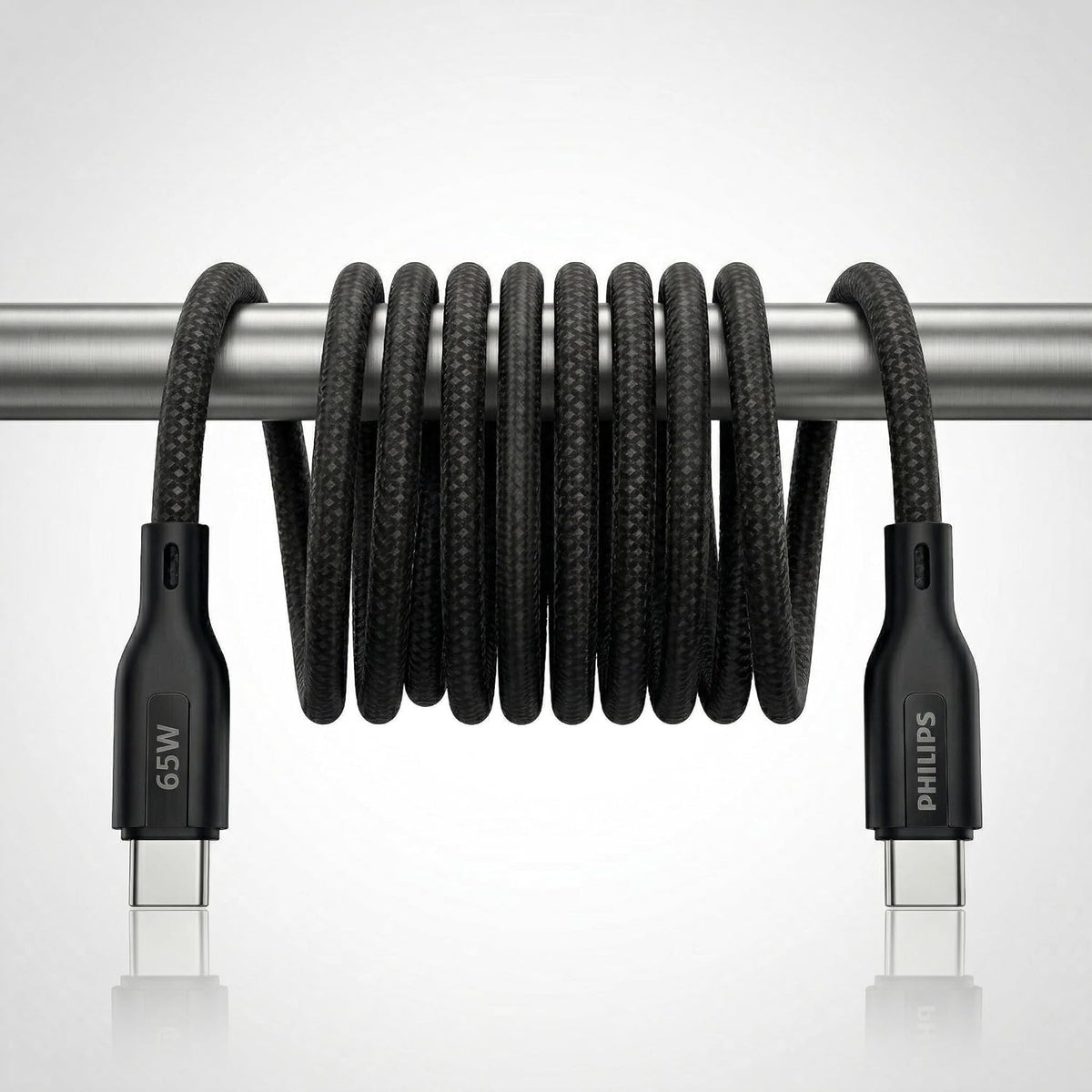 Philips DLC4130CB/94 65W Type-C to Type-C Fast Charging Cable (1m, Dark Slate)