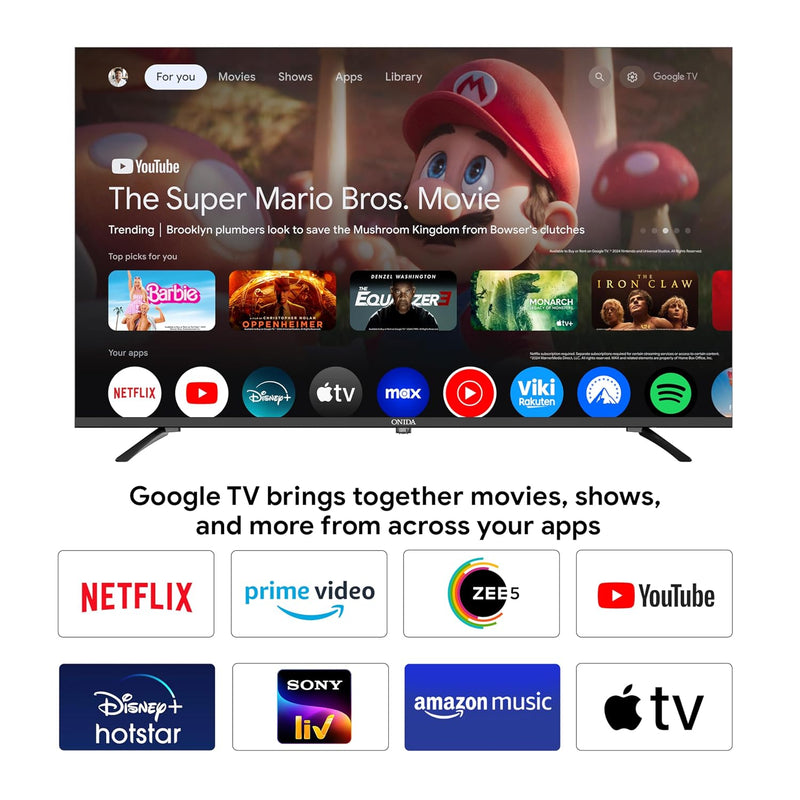 Onida 126 cm (50 inches) Nexg Series 4K QLED Smart Google TV QZ50UI-3