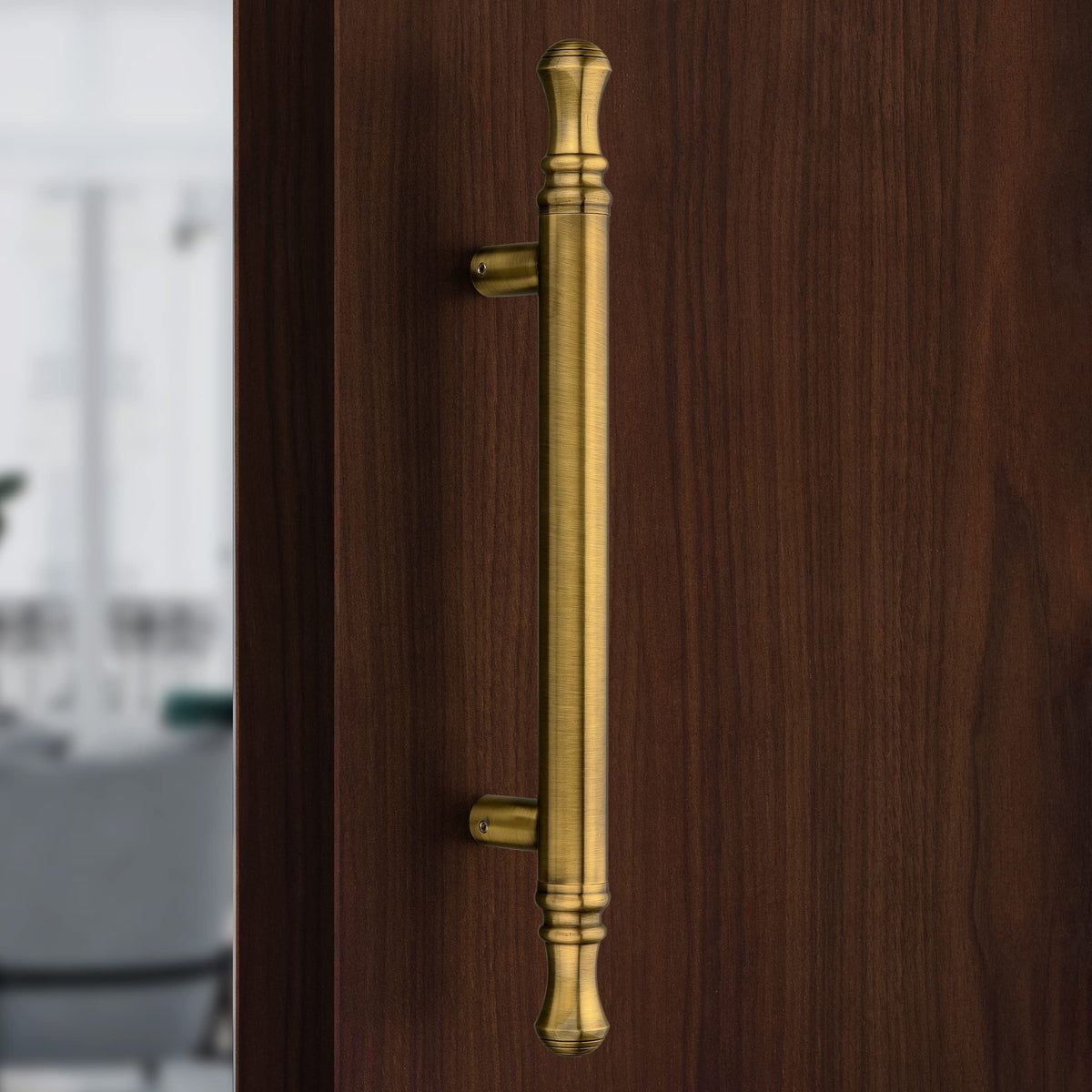 Plantex 14 inch Main Door Handle/Heavy Duty Door Handles for Main Door/Pull-Push Handle for Glass & Wooden Doors - Pack of 1 (Brass Antique) - 3 Years Warranty