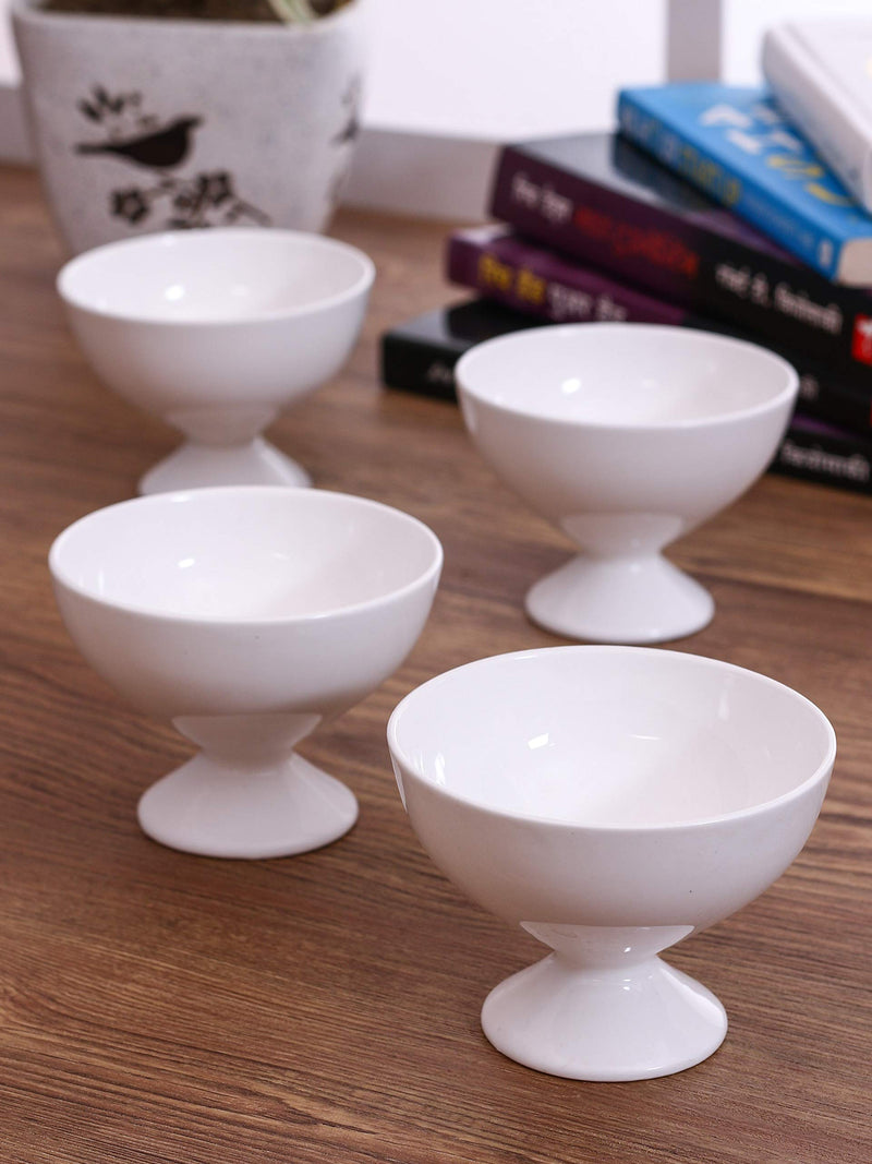 Clay Craft Basics - Ceramic Ramekin Bowl/Soufflé Dish for Baking and Serving Puddings, Custards Or Other Desserts - Set of 6-180 Ml (White)