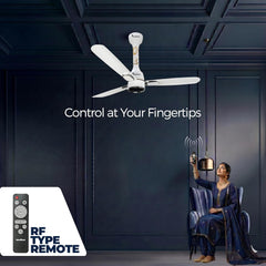 Khaitan Ornate Super BLDC 1200 mm Ceiling Fan with Remote | 5 Star (Pearl White)-6