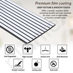 Plantex PVC Wall Panel/Louvers Panel for Wall/3d Wall Panel for Interior Wall Dcor/Eco-Friendly Fluted Panel for Wall/- Pack of 10, Covers - 100Sq. Ft (White and Black-12 Inch x 10 Ft)-3