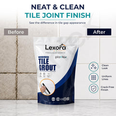 Plantex Lexora Premium Tile Grout/Waterproof Tile Gap Filler for Kitchen & Bathroom Wall Tiles Joint Filler/Crack Resistant/Chemical Resistant/Stain Resistant 1 kg (White)-5