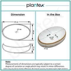 Plantex Tabletop Wash Basin for Bathroom/Designer Ceramic Basin/Countertop Vessel Sink Basin for Home/Hotel - (16016, White & Gold)-3