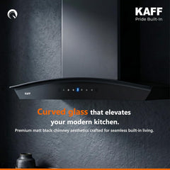Kaff 60cm Curved Filterless Auto Clean Kitchen Chimney (NIORDHC60)-2