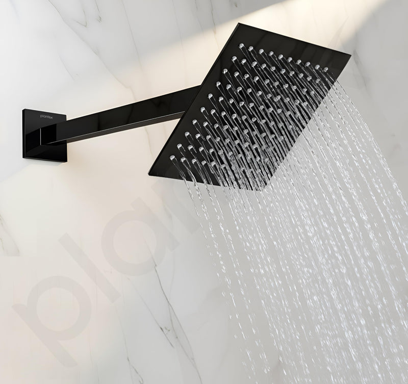 Plantex 14-Inch Shower Arm for Overhead Shower/Stainless Steel Shower Pipe/Wall Mount Bathroom Fitting with 1⁄2-Inch Thread - Pack of 1 (Black) (Model APS-1343)-4