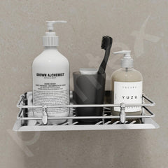 Plantex Wall Mounted Shelf for Bathroom/Stainless Steel Bathroom Shelf for Wall with Railings/Bathroom Accessories (9 inches, Chrome)-4