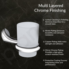 Plantex Smero Pure Brass Tooth Brush Holder/Tumbler Holder/Toothpaste Holder/Bathroom Accessories - Craft (Chrome)-5