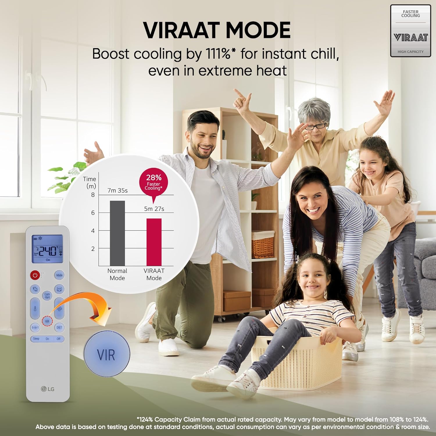 LG 1 Ton 3 Star Smart Inverter Split AC (Copper, AI Convertible 6-in-1 Cooling, Faster Cooling & Energy Saving, HD Filter with Anti-Virus Protection, Him Clean, 2026 Model, AS-Q12CNXE, White)