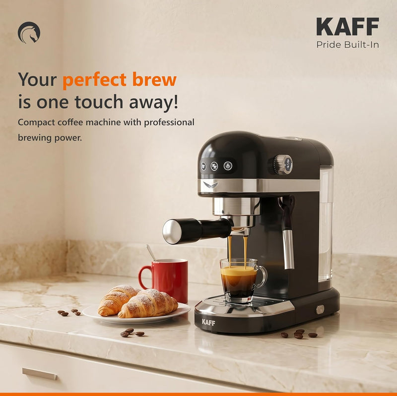 Kaff Fontana 1350 Watts Espresso Coffee Maker, 19 Bar High Pressure Pump, Steam Espresso Coffee, Detachable Frothing Noz