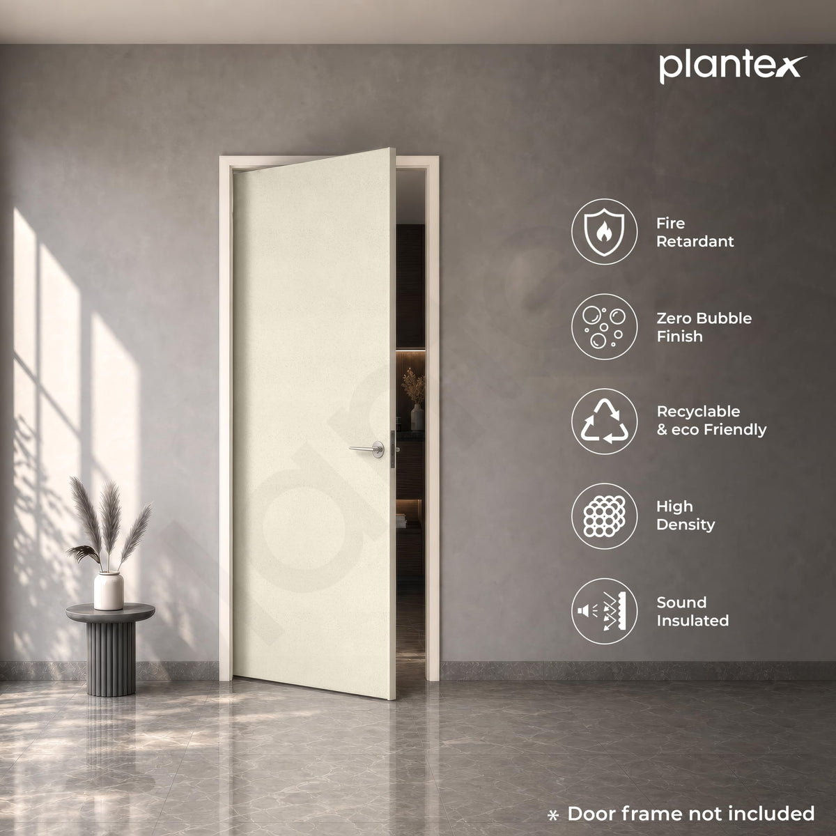 Plantex WPC Doors for Home (25 mm - Thickness)/Waterproof Bathroom Door/2.25x6.5 Feet Wooden Finished Door for Office/Balcony/Kitchen, Density-550 (27x78 inch)-2