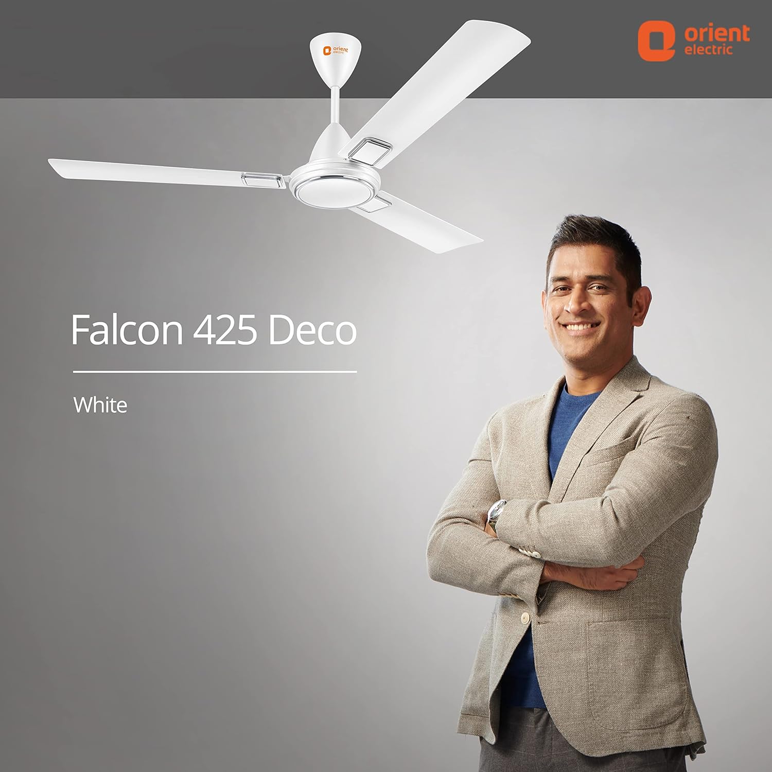 Orient Electric 1200 mm Falcon 425 Deco Ceiling Fan (White)