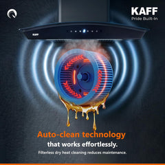 Kaff 60cm Curved Filterless Auto Clean Kitchen Chimney (NIORDHC60)-3