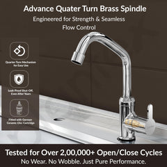 Plantex Pure Brass Single Lever Kitchen Taps for Home Sink/Kitchen Tap with Water Saving Nozzle for Sink Tap with 7 Year Warranty -(FLO-812-Mirror-Chrome)-3