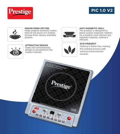 Prestige PIC 1.0 V2 1900-Watt Induction Cooktop 
