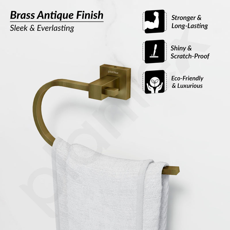 Plantex 304 Grade Stainless Steel Napkin Holder for Wash Basin/Hand Towel Holder for Kitchen/Napkin Hanger/Bathroom Accessories - Splash (Antique)-5