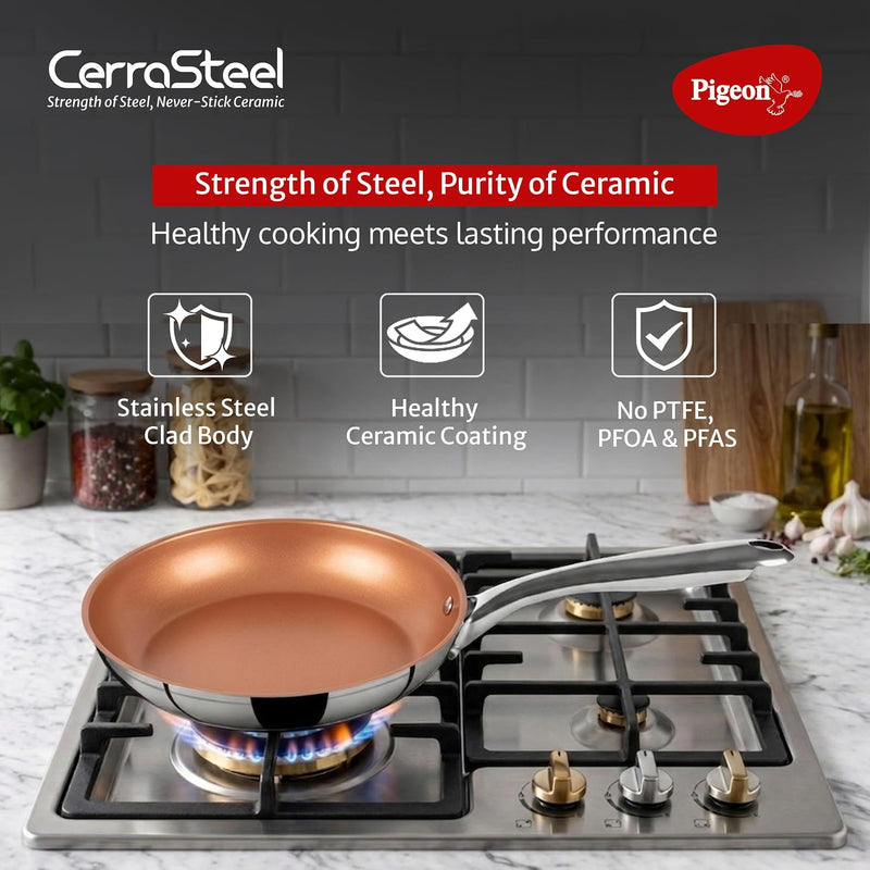 Pigeon CERRASTEEL Copper Ceramic Fry PAN 260
