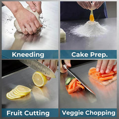 Plantex Chopping Board/Steel Chopper Board for Kitchen Use/Vegetable Cutting Pad with Easy-to-Move Handle with Hygienic Surface - (31 x 20.5 x 0.1 Cm)-4