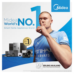 Midea 8Kg/5Kg Inverter Fully Automatic Washer Dryer (Mf100D80B/T-In, Titanium Silver, Inbuilt Heater) - Front Load