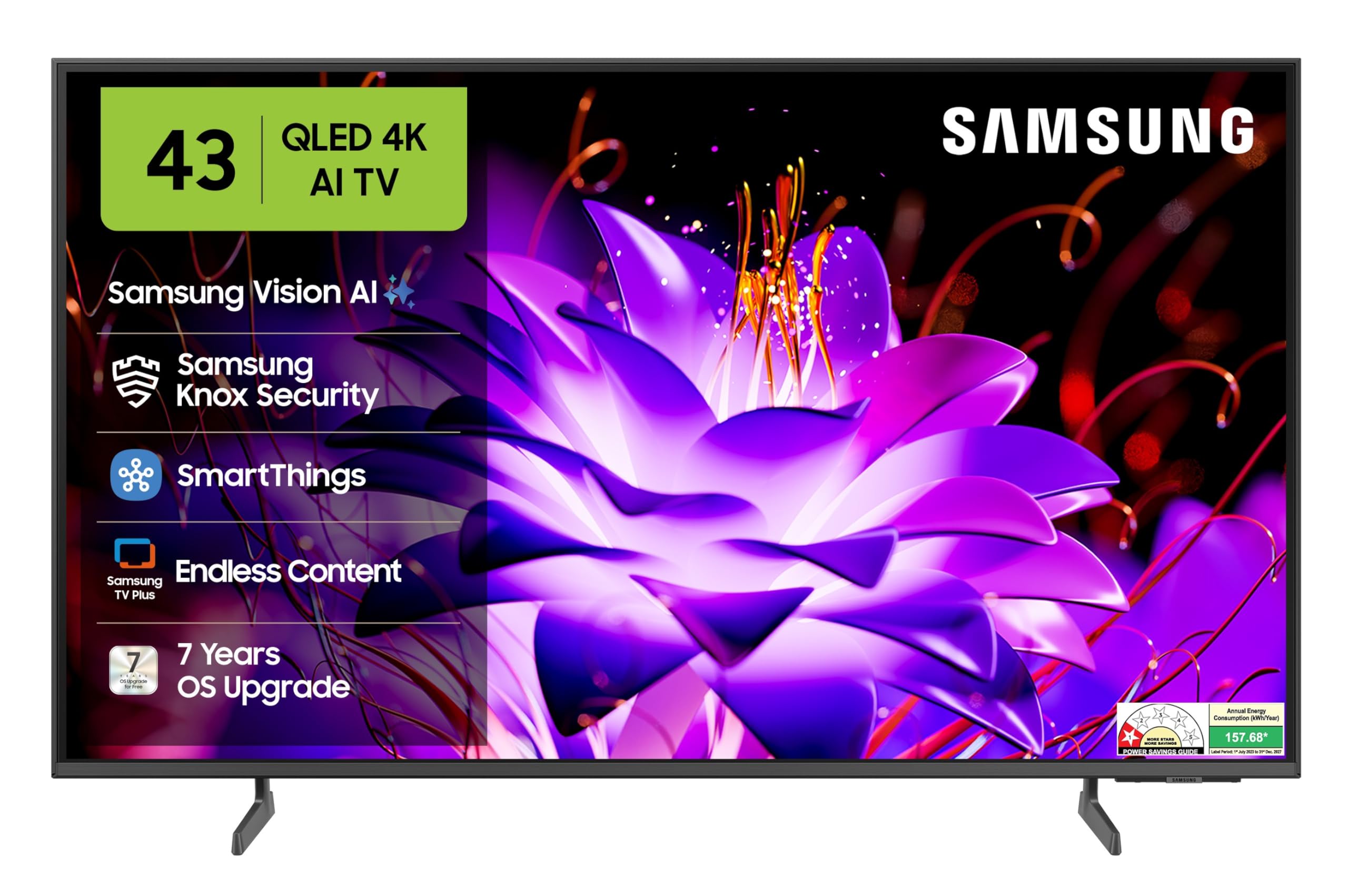 Samsung 138 cm (55 inches) QE1D Series 4K Ultra HD QLED Smart TV QA55QE1DAULXL (Black)