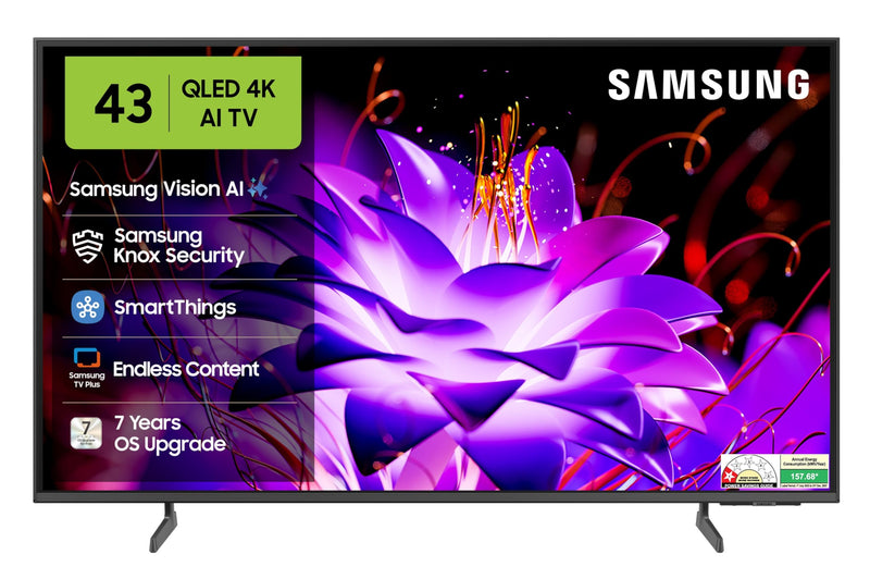 Samsung 138 cm (55 inches) QE1D Series 4K Ultra HD QLED Smart TV QA55QE1DAULXL (Black)