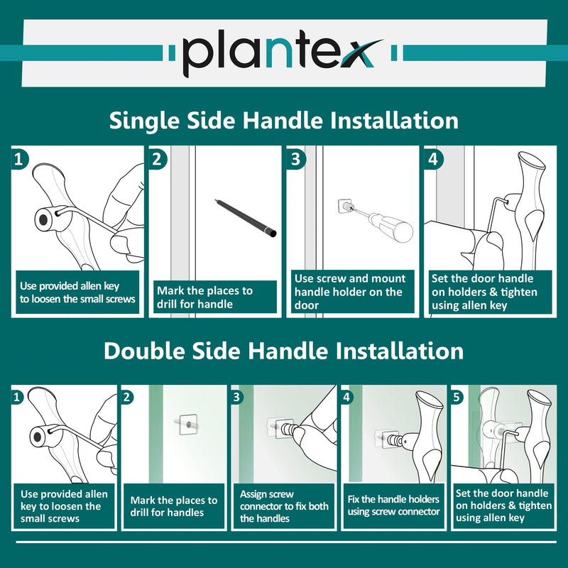 Plantex Oscar Heavy Duty Main Door Handle/17 inches Door Handle for Main Door/Pull Push Door Handle/3 Years Warranty Pack of 1 (308-Satin White Finish)-5
