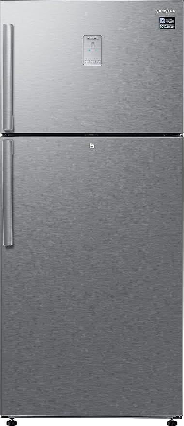 Samsung 530 L, 1 Star, Optimal Fresh+, Digital Inverter, Frost Free Double Door Refrigerator (RT56C637SSL/TL, Silver, Real Stainless)