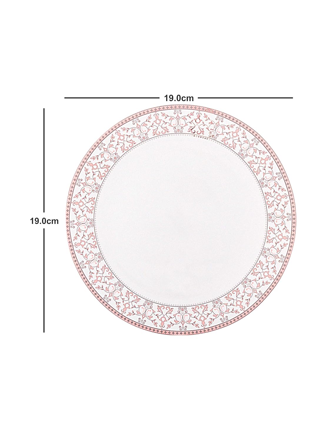 La Opala Glass Floral Dinner Set- Set of 33 Pcs, Pink