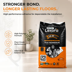 Plantex Lexora Tile Adhesive for Terracotta/Ceramic & Quarry Tiles/Polymer Modified Cement Adhesive for Floor & Wall Tiles Fixing/ Kitchen & Bathroom‚ Use - 20kg (LX-01, Grey)-6