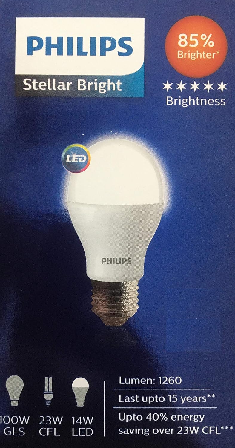 Philips 14W LED Bulb Base E27 (Golden Yellow, Pack of 1)