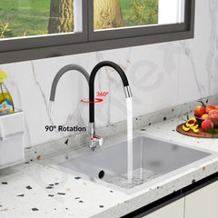 Plantex Pure Brass Flexible Tap for Kitchen Sink/Swan Neck Water Tap Faucet/Kitchen Flexible Sink Tap with Water-Saving Aerator & 360‚° Swivel Spout (ICO-912B)-2