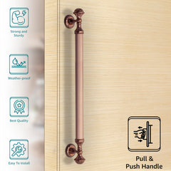 Plantex Heavy Duty Main Door Handle/21.5 Inch Door Handle For Main Door/Pull Handle For Wooden & Glass Door Pack Of 1 (320-Pvd Rose Gold Finish) - 3 Years Warranty-2