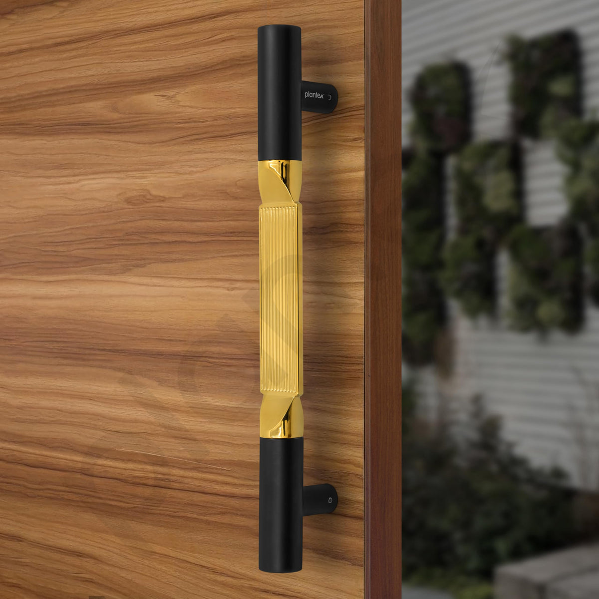 Plantex Door Handle/15 Inch Main Door Handle/Handle for Wooden Door/Pull-Push Door Handle/Door Accessories (Pack of 1, Black, Gold) 3 Years Warranty-4
