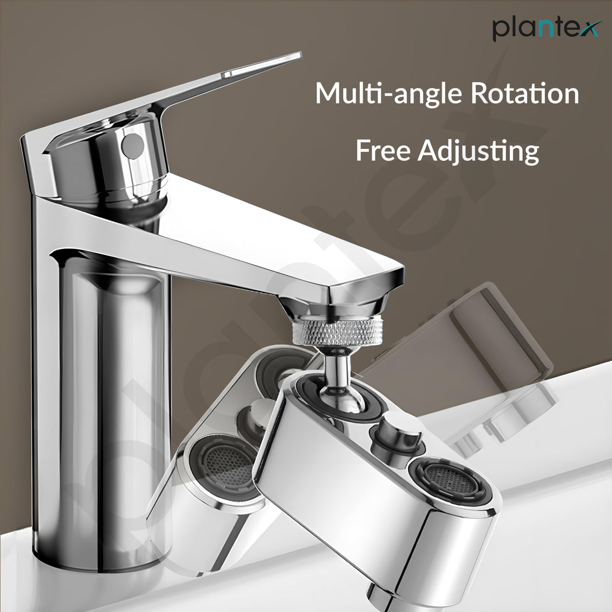Plantex Brass Universal Rotation Splash Protector for Kitchen/2 Mode (Up Down Water Outlet) Tap extender for Kitchen sink-(H-143-Chrome)-6
